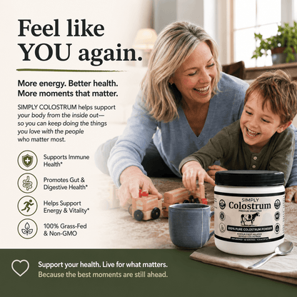 Simply Colostrum Powder - 60 Servings per jar - Tim's Birthday Special