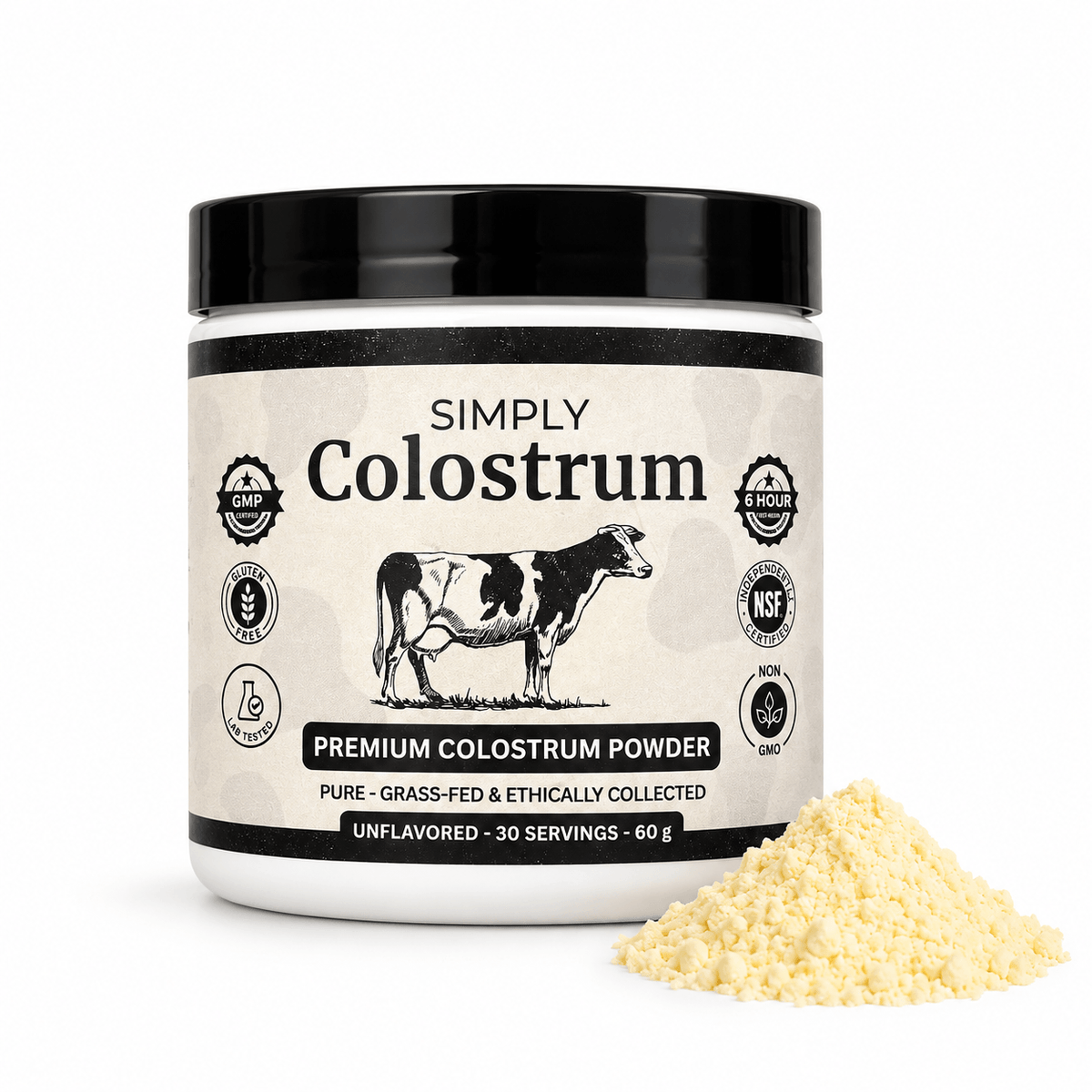 Simply Colostrum Powder - 30 Serving Jar
