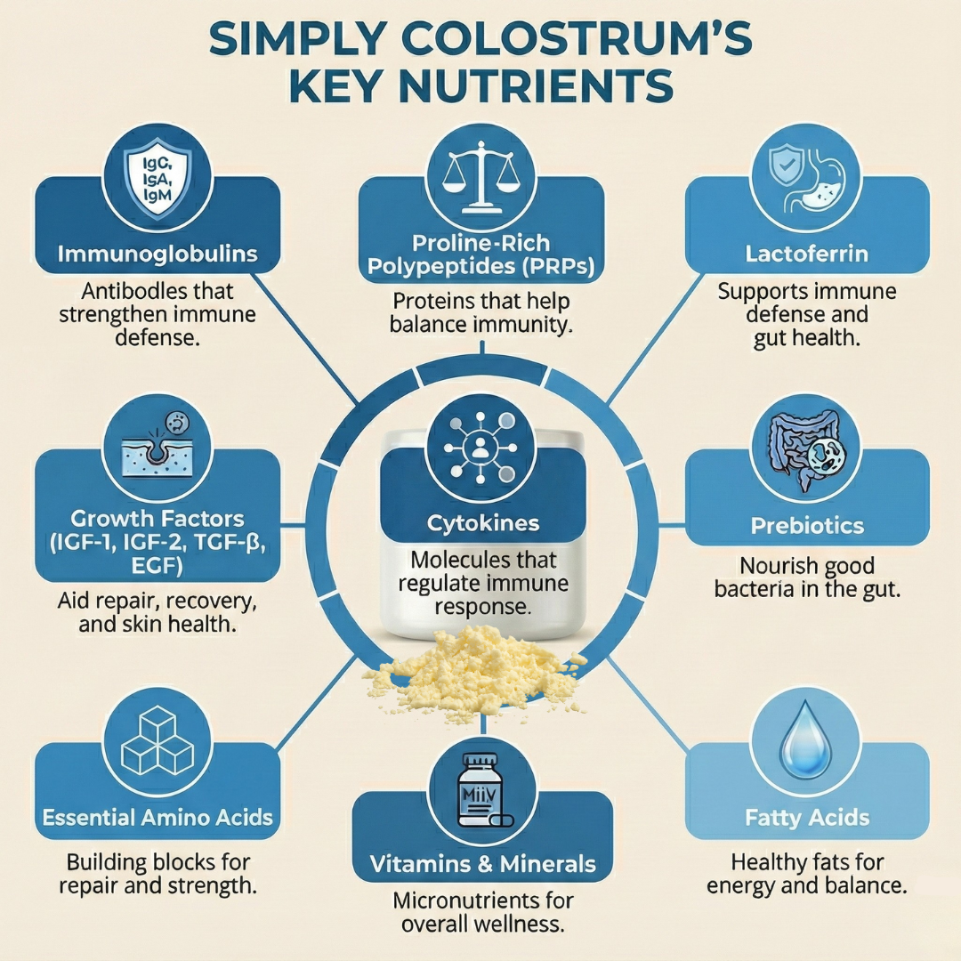 Premium 6-Hour Grass-Fed Colostrum Powder - 60 Servings per jar