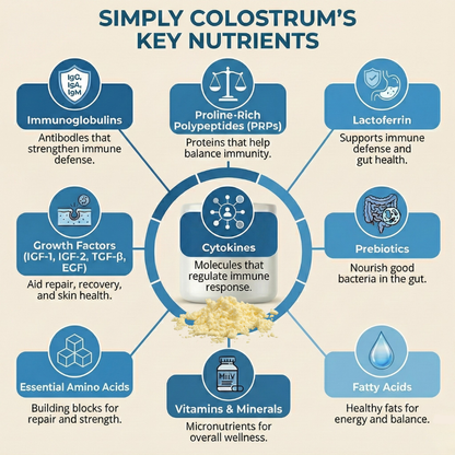 Premium 6-Hour Grass-Fed Colostrum Powder - 60 Servings per jar